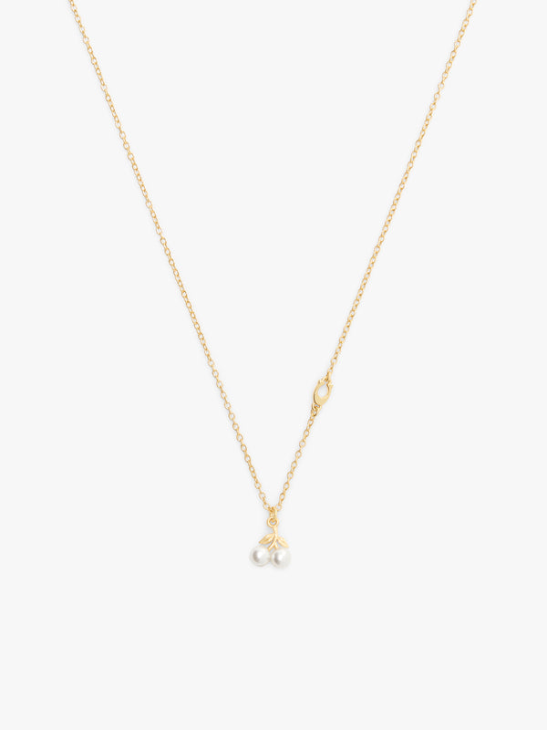 Pearl Cherry Short Pendant Necklace