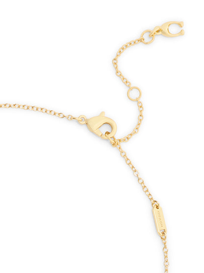 37571284GLD-Pearl Cherry Short Pendant Necklace-Pearl/Gold
