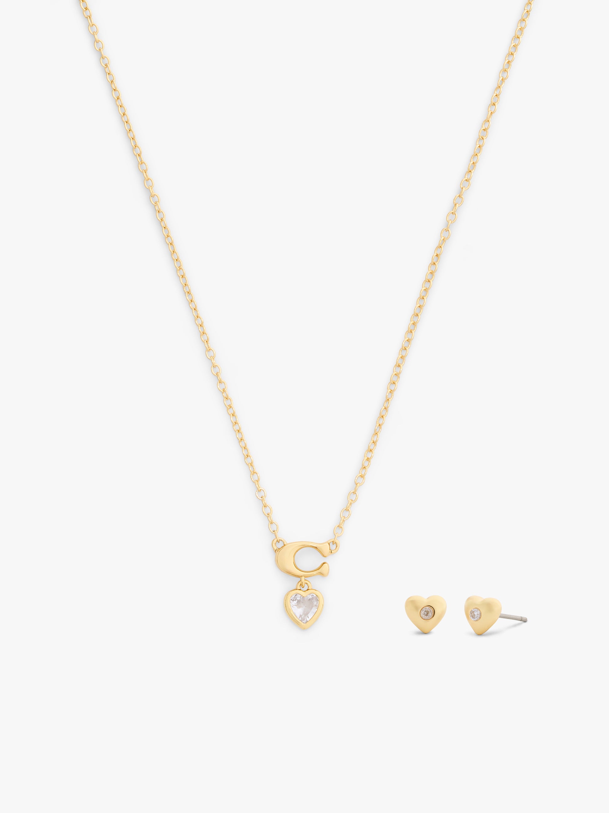 37571285GLD-C Crystal Boxed Earrings Set-Crystal/Gold