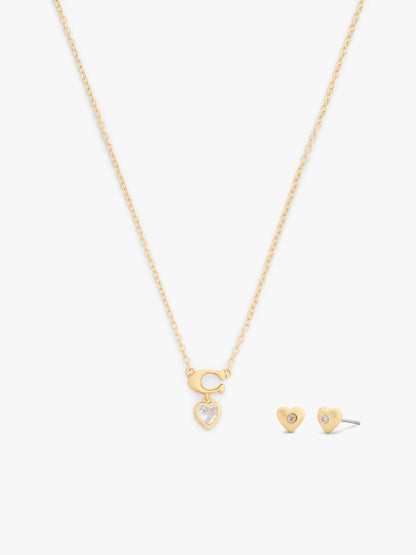 37571285GLD-C Crystal Boxed Earrings Set-Crystal/Gold