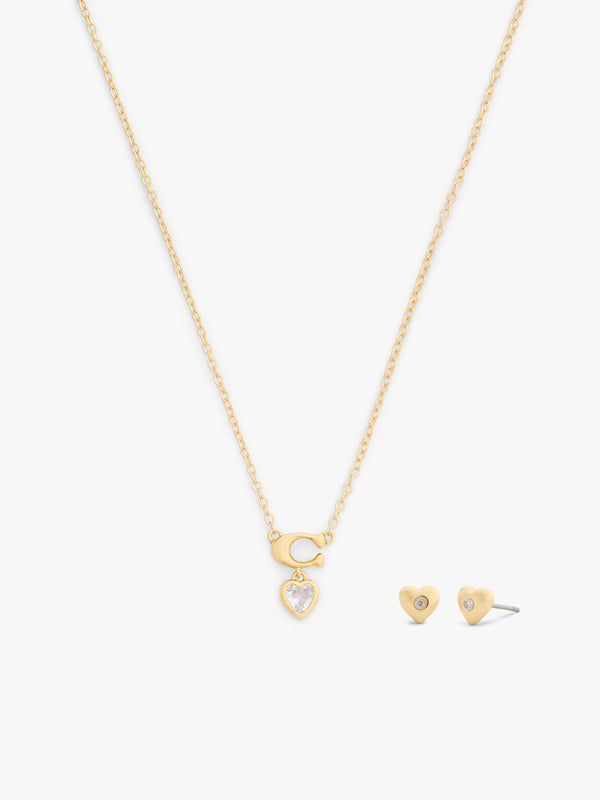 C Crystal Boxed Earrings Set