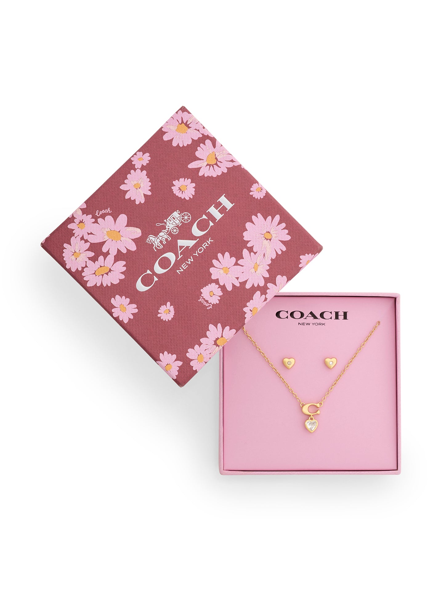 37571285GLD-C Crystal Boxed Earrings Set-Crystal/Gold