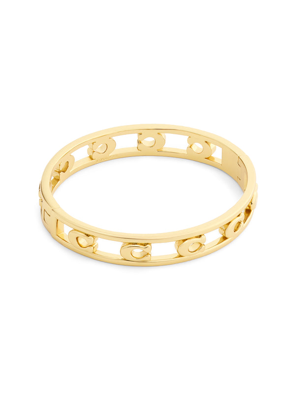 Open C Hinged Bangle Bracelet