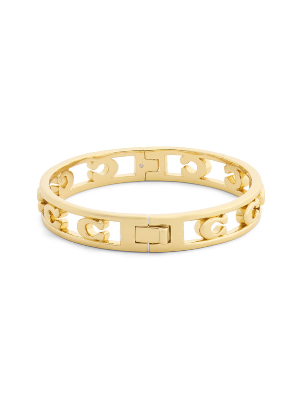 Open C Hinged Bangle Bracelet