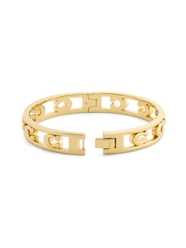 Open C Hinged Bangle Bracelet