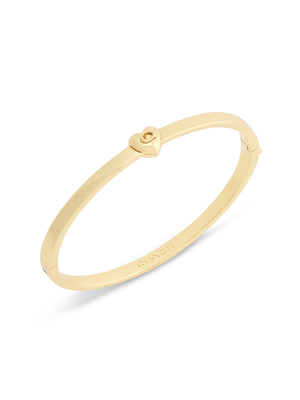 Heart Thin Hinged Bangle Boxed Bracelet