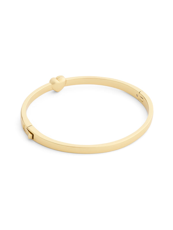 Heart Thin Hinged Bangle Boxed Bracelet