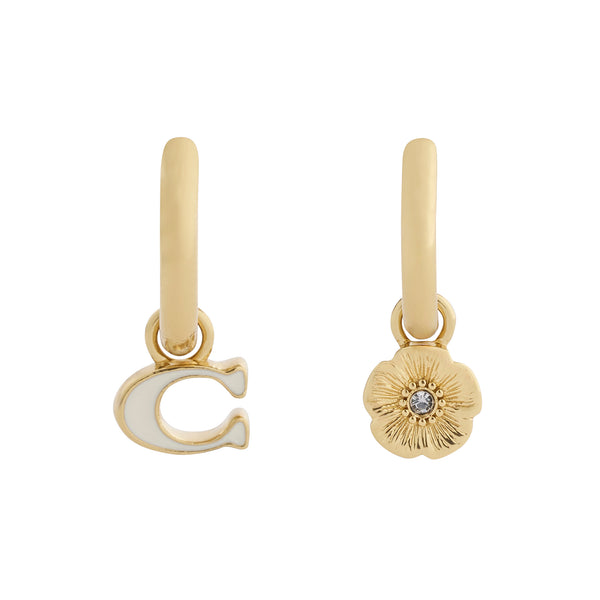 Enamel Tearose Mismatch Earrings