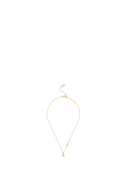 37572248GLD-Mini Ladybug Short Pendant Necklace-Shiny Gold