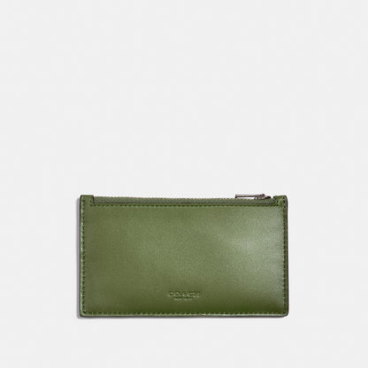 COACH-Zip Card Case In Refined Calf-38144-fck