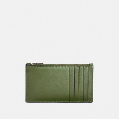 COACH-Zip Card Case In Refined Calf-38144-fck