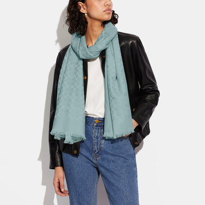 Bicolor Signature Signature Stole - COACH Saudi Arabia Official Site