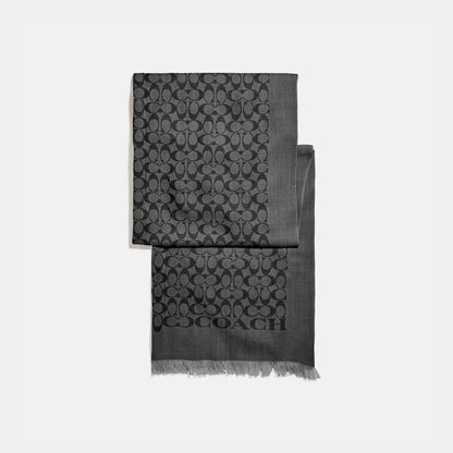 Bicolor Signature Signature Stole - COACH Saudi Arabia Official Site