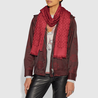 Bicolor Signature Signature Stole - COACH Saudi Arabia Official Site