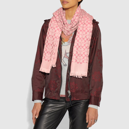 Bicolor Signature Signature Stole - COACH Saudi Arabia Official Site