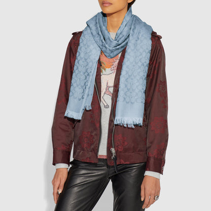 Bicolor Signature Signature Stole - COACH Saudi Arabia Official Site