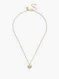 422735GLD-Heart Pendant Necklace-Crystal