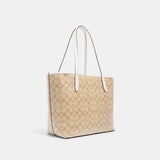 5696-City Tote In Signature Canvas-IM/Light Khaki Chalk