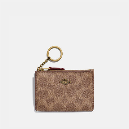 Mini Skinny Id Case In Colorblock Signature Canvas - COACH Saudi Arabia Official Site
