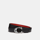 78176-Signature Buckle Reversible Belt, 25Mm-Ni/Black 1941 Red