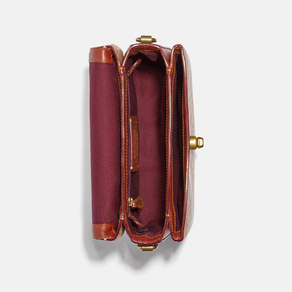 89089-Cassie Crossbody 19 In Signature Canvas-B4/Tan Rust