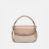 89089-Cassie Crossbody 19 In Signature Canvas-LH/Sand Taupe