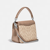 89089-Cassie Crossbody 19 In Signature Canvas-LH/Sand Taupe