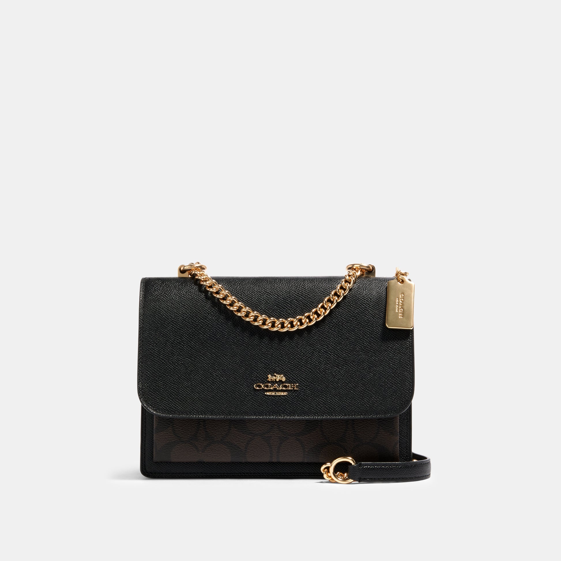 91019-Klare Crossbody In Signature Canvas-Im/Brown Black