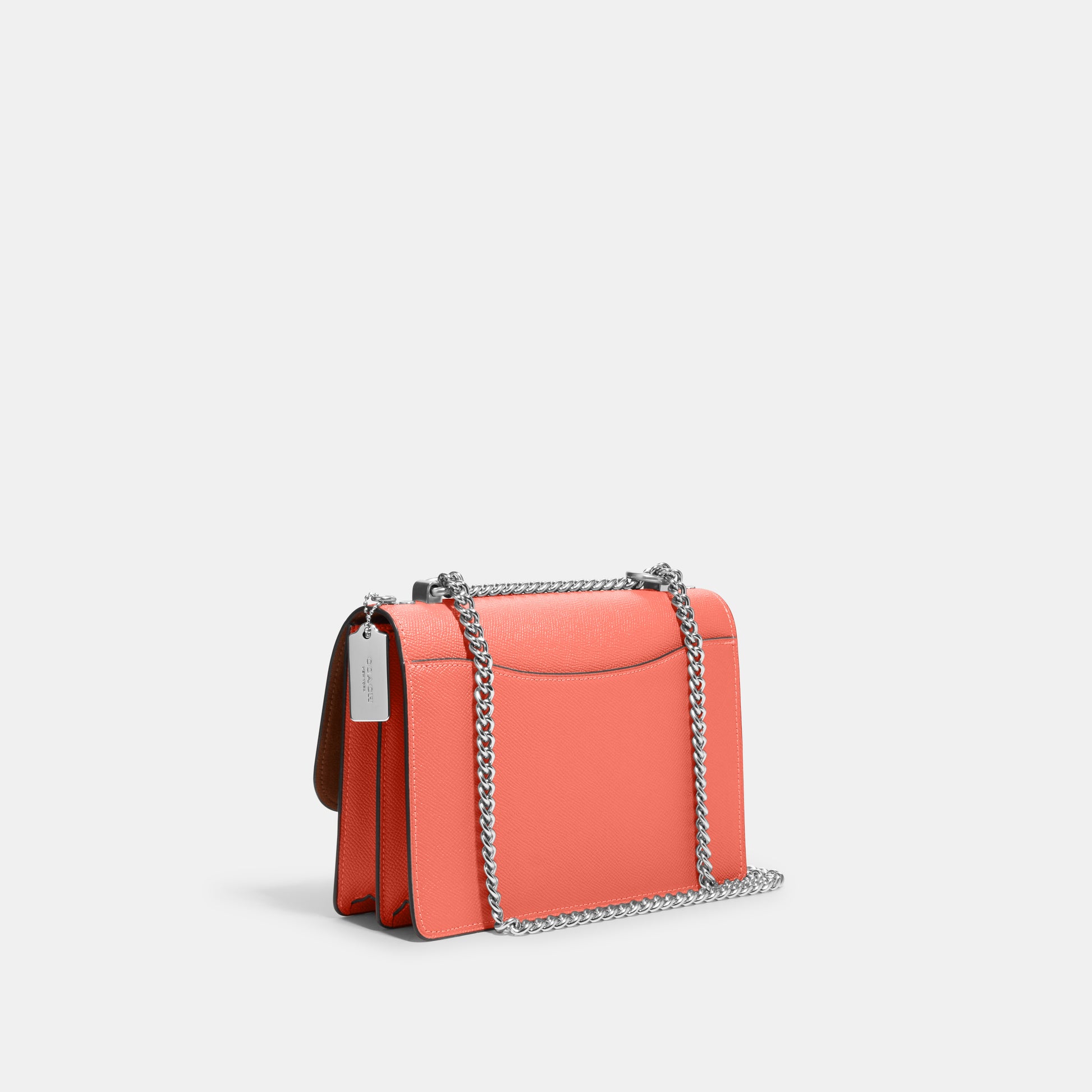 91019-Klare Crossbody In Signature Canvas-Sv/Khaki/Tangerine