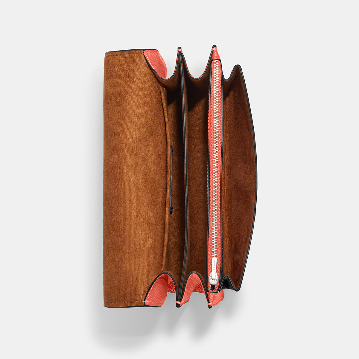 91019-Klare Crossbody In Signature Canvas-Sv/Khaki/Tangerine