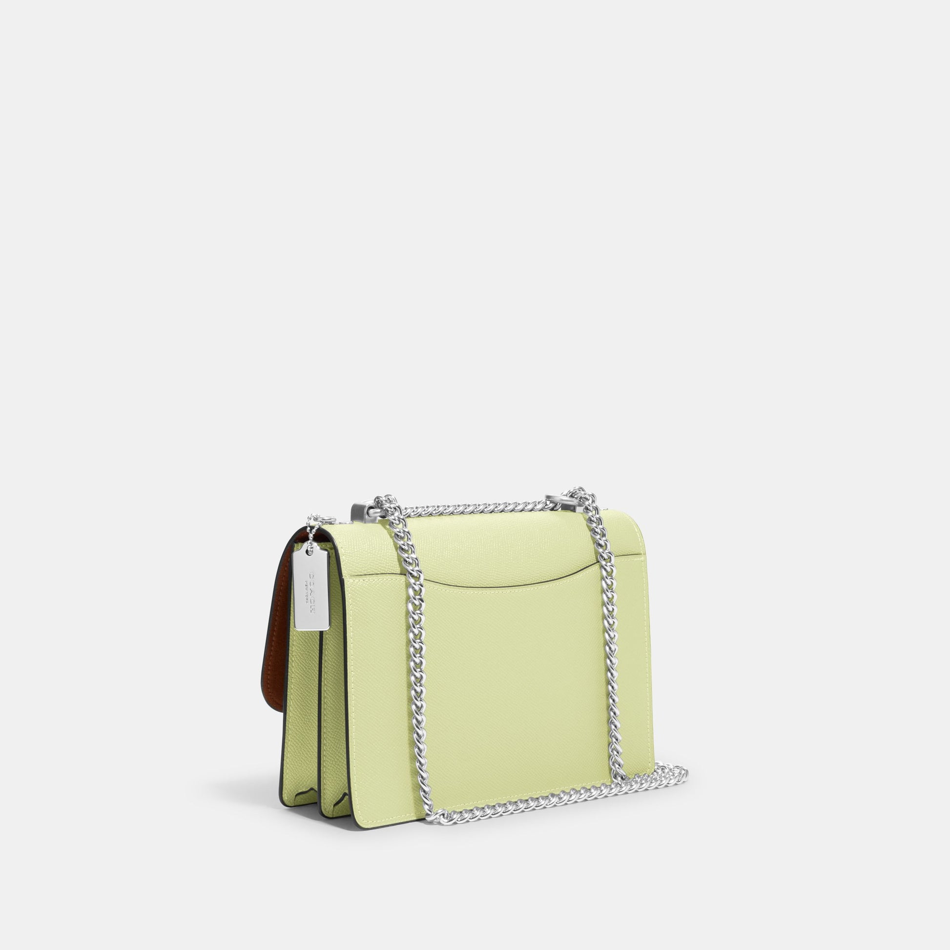 91019-Klare Crossbody In Signature Canvas-Sv/Khaki/Pale Lime