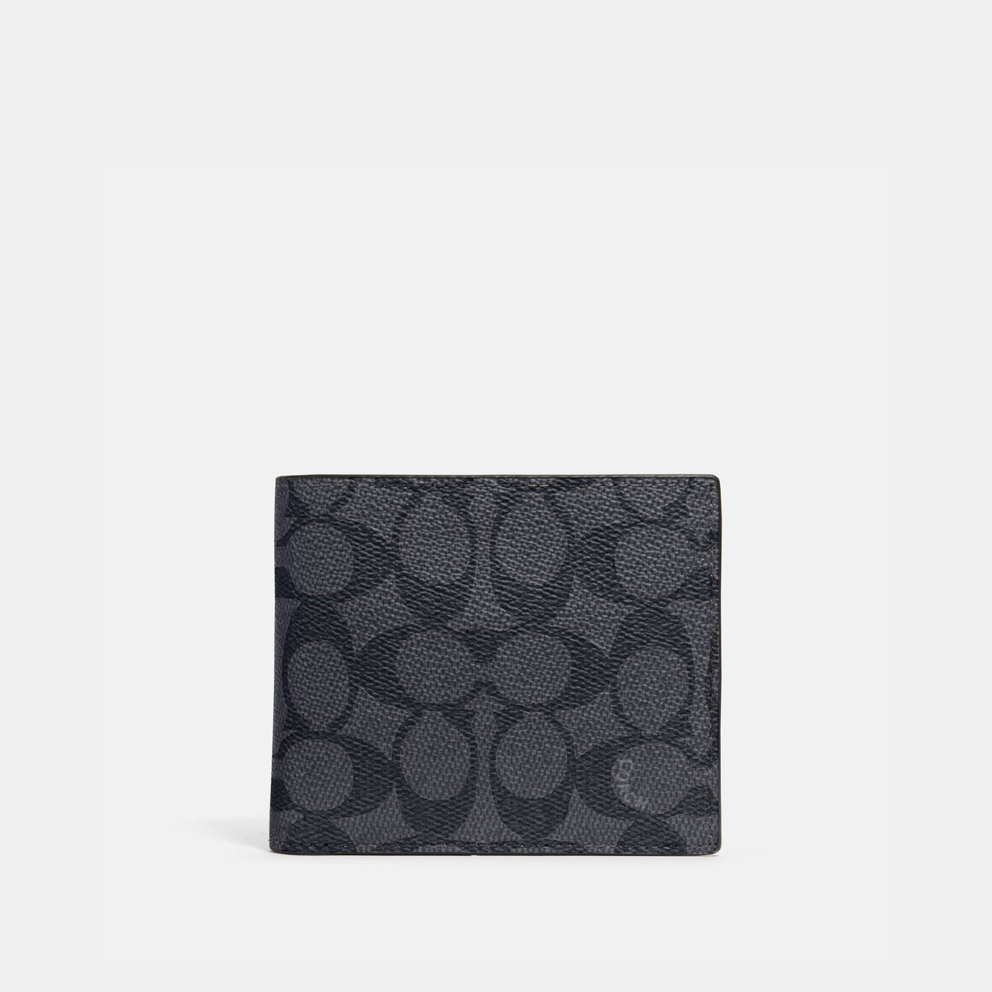 916-3-In-1 Wallet in Signature Canvas-Charcoal/Black