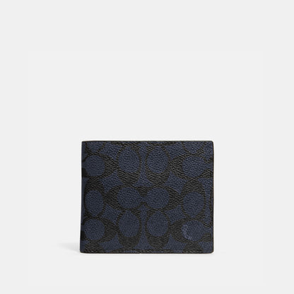 916-3-In-1 Wallet in Signature Canvas-Midnight