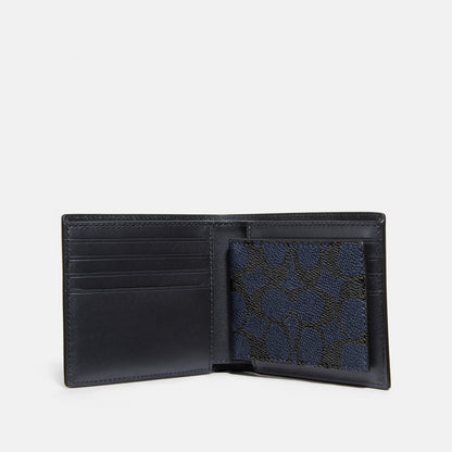 916-3-In-1 Wallet in Signature Canvas-Midnight