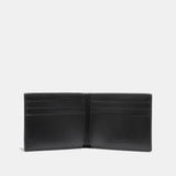 923-Slim Billfold Wallet In Signature Canvas-Charcoal/Black