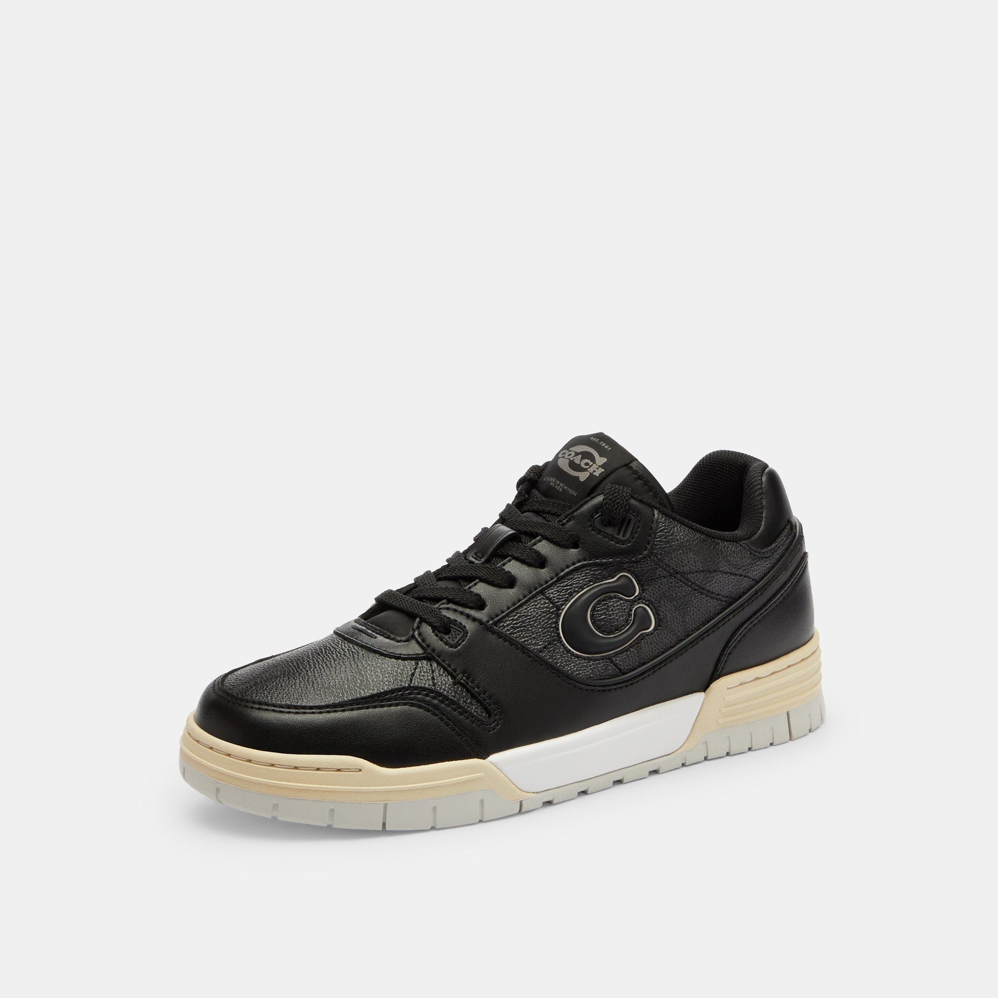 CAQ24-SOHO SNEAKER WITH SIGNATURE CANVAS-Charcoal/Black