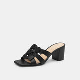 CS080-Nikki Lth Sandal-Black