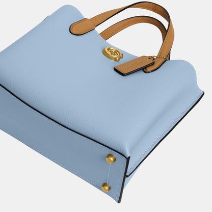 C9092-Willow Tote Bag 24 in Colorblock with Signature Canvas Interior-B4/Bluebell Multi