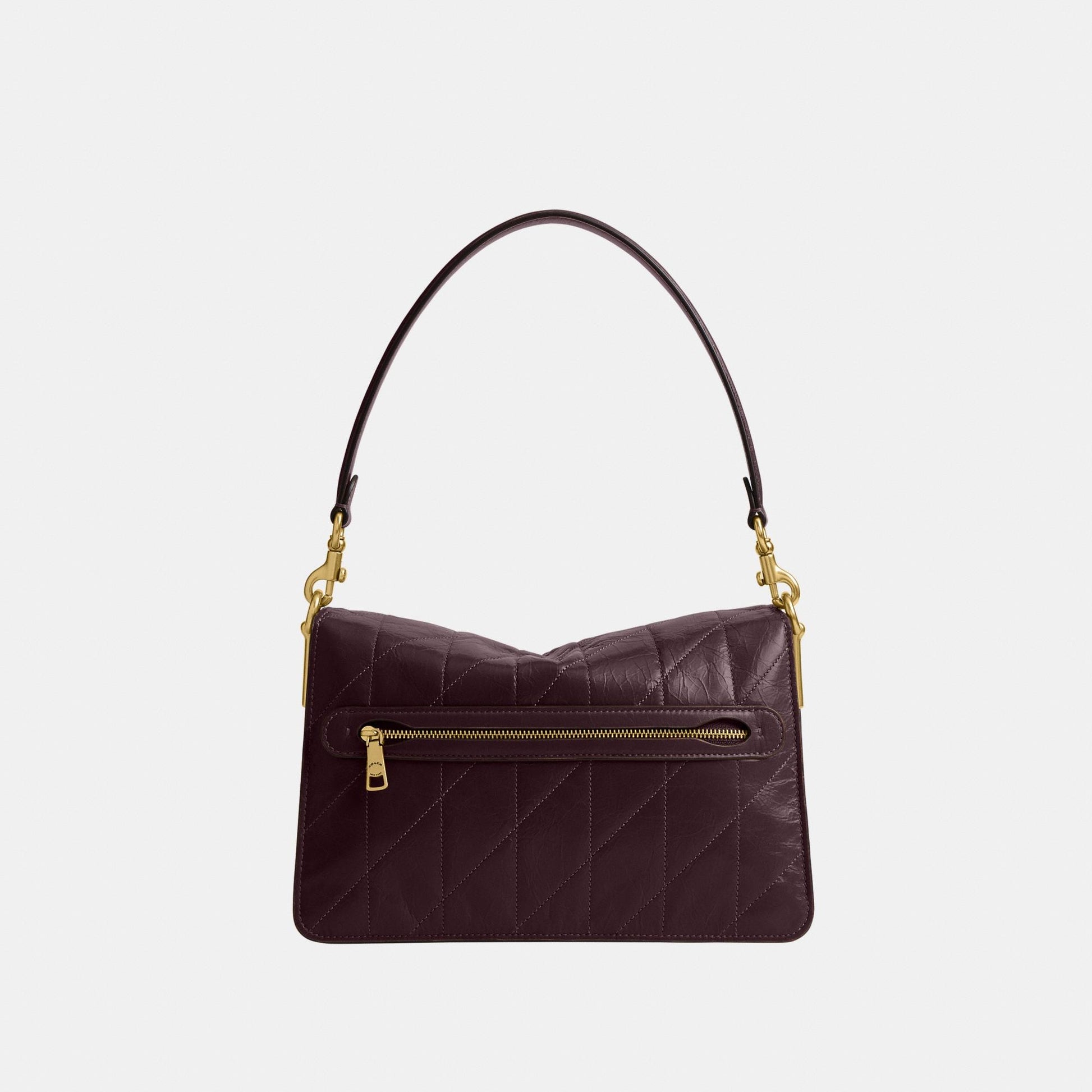 CAF55-Chain Tabby Shoulder Bag With Quilting-B4/Black Currant