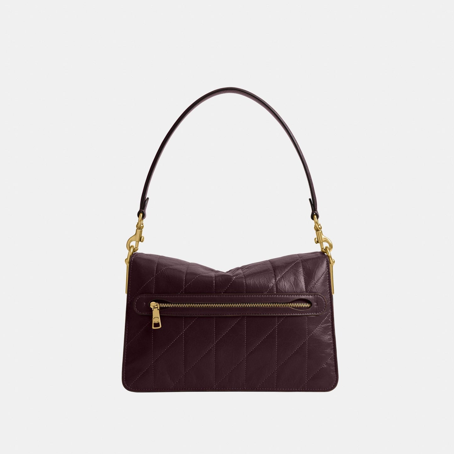 CAF55-Chain Tabby Shoulder Bag with Quilting-B4/Black Currant