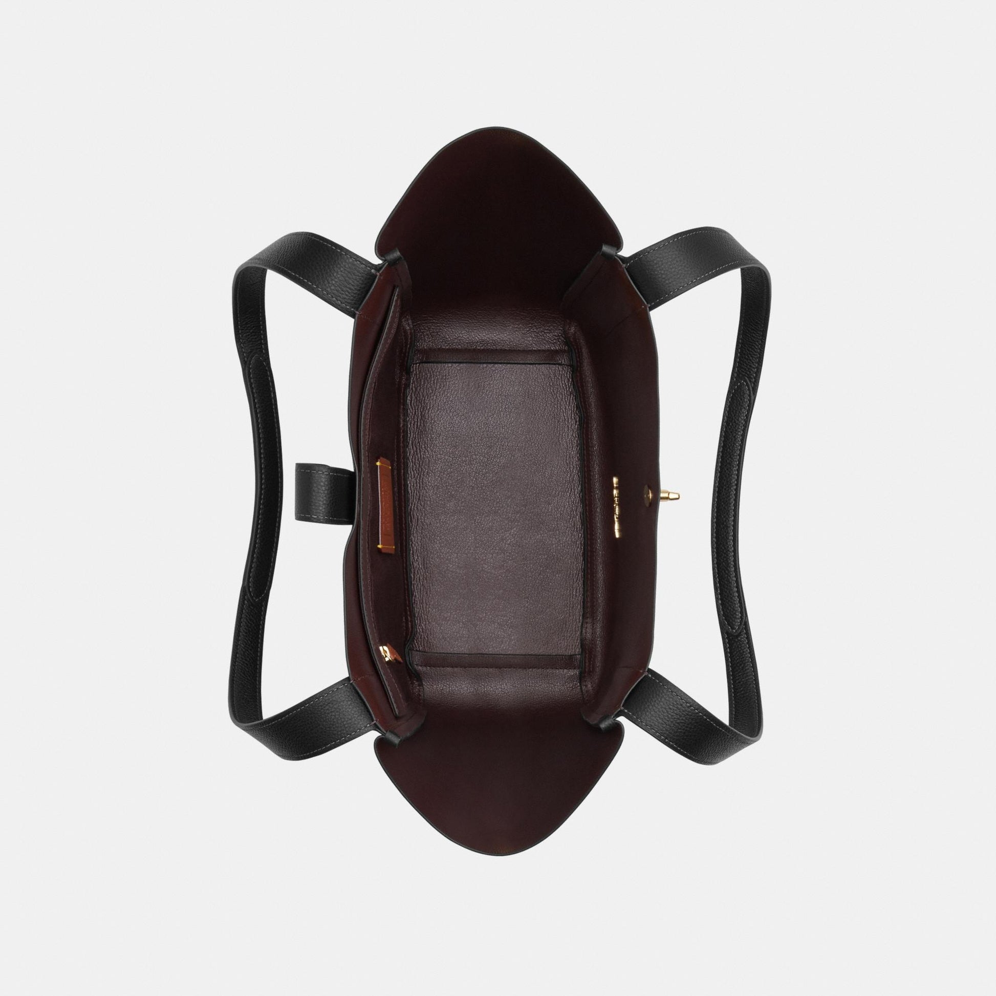 CAL17-Hadley Turnlock Tote Bag-Im/Black