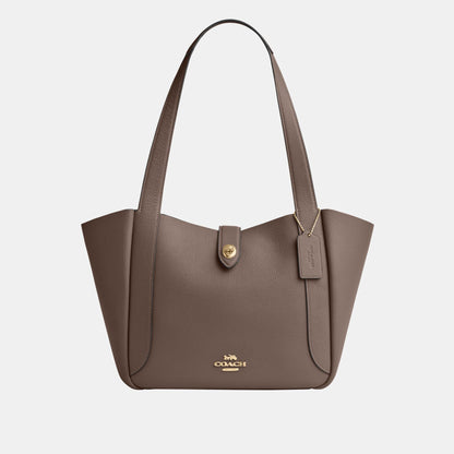 CAL17-Hadley Turnlock Tote Bag-Im/Dark Stone