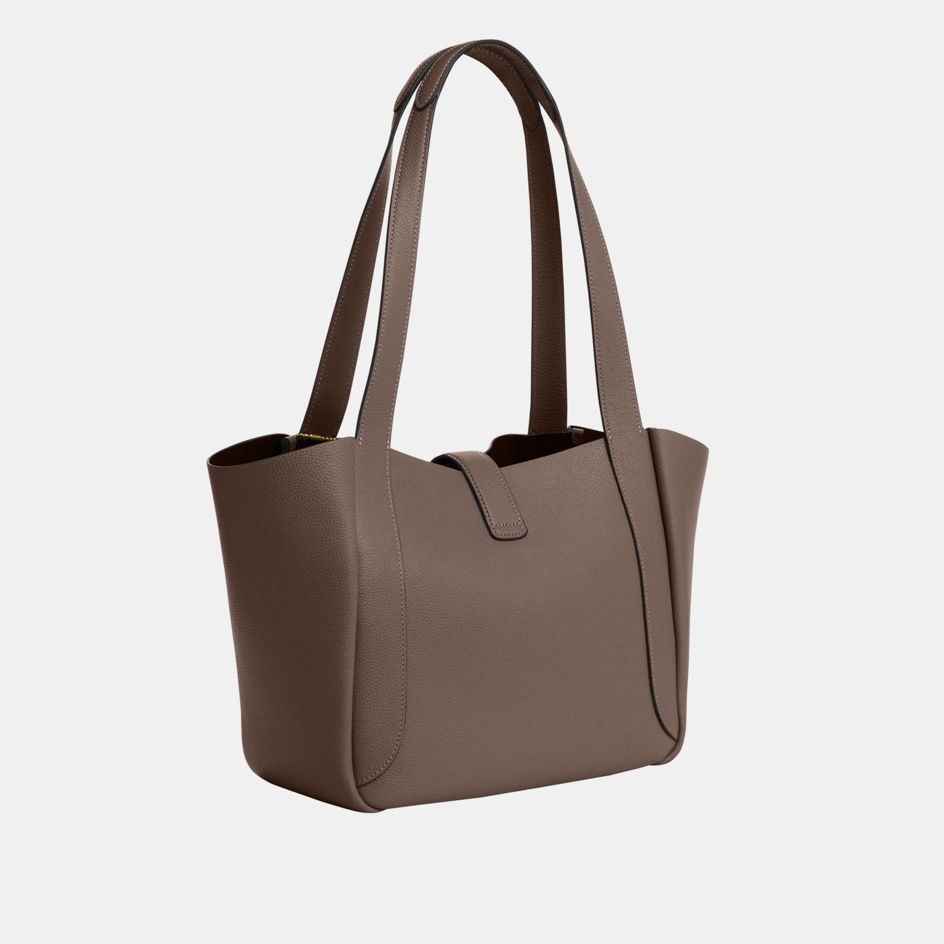 CAL17-Hadley Turnlock Tote Bag-Im/Dark Stone