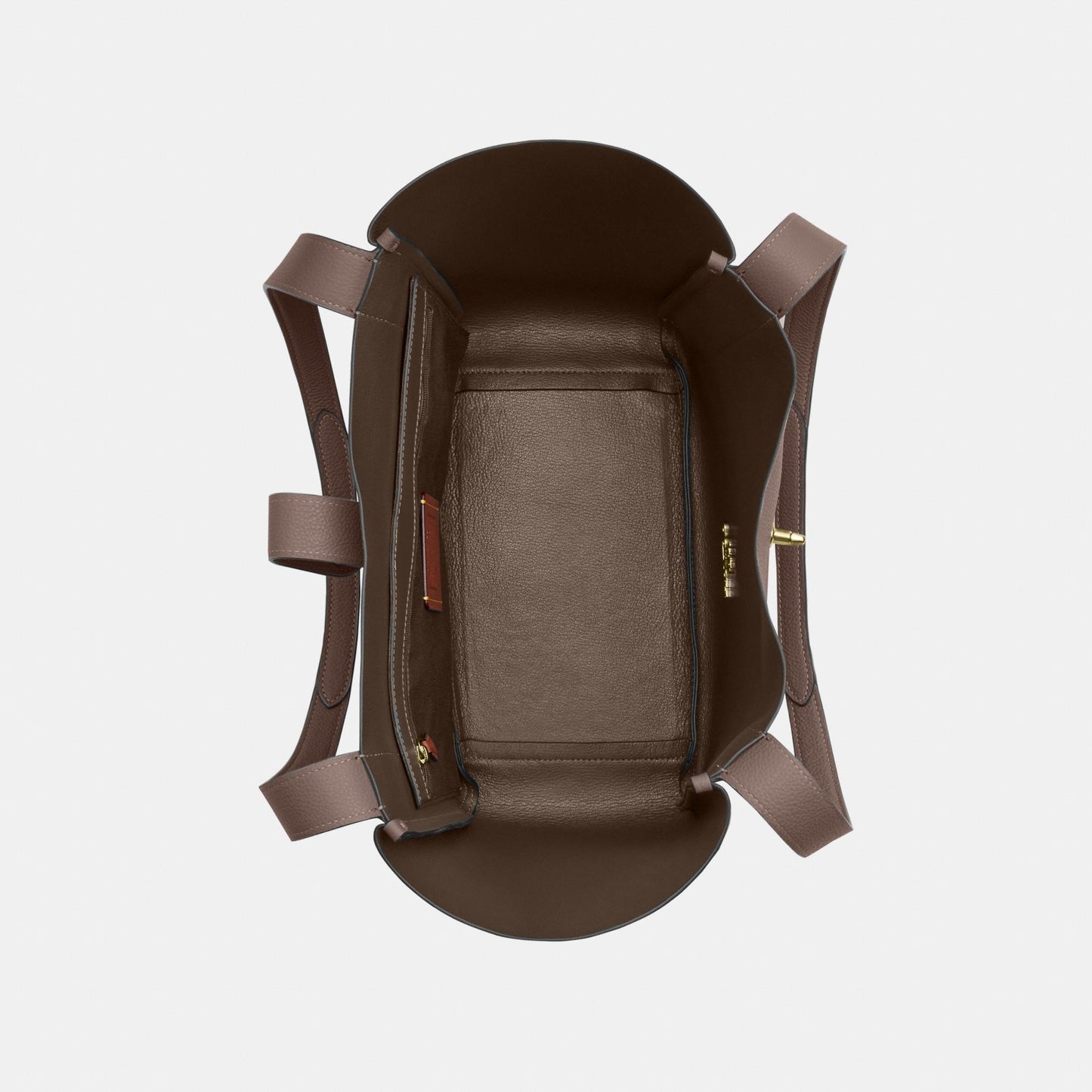 CAL17-Hadley Turnlock Tote Bag-Im/Dark Stone