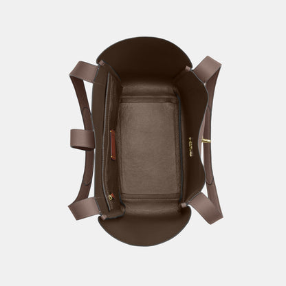 CAL17-Hadley Turnlock Tote Bag-Im/Dark Stone