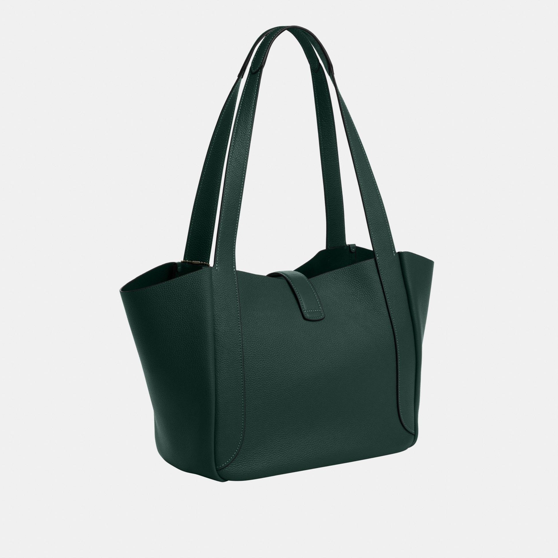 CAL17-Hadley Turnlock Tote Bag-Qb/Dark Teal