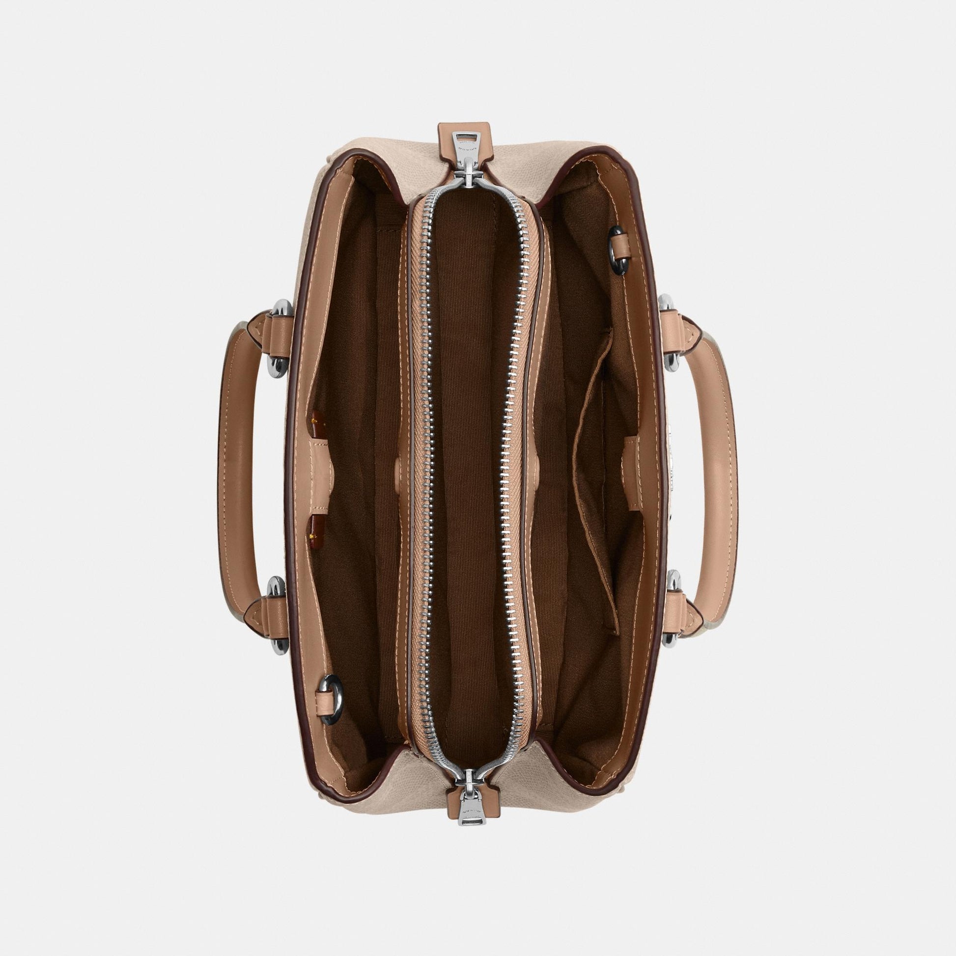 CAL53-Savannah Small Carryall Bag in Signature Canvas-Sv/Sand/Taupe