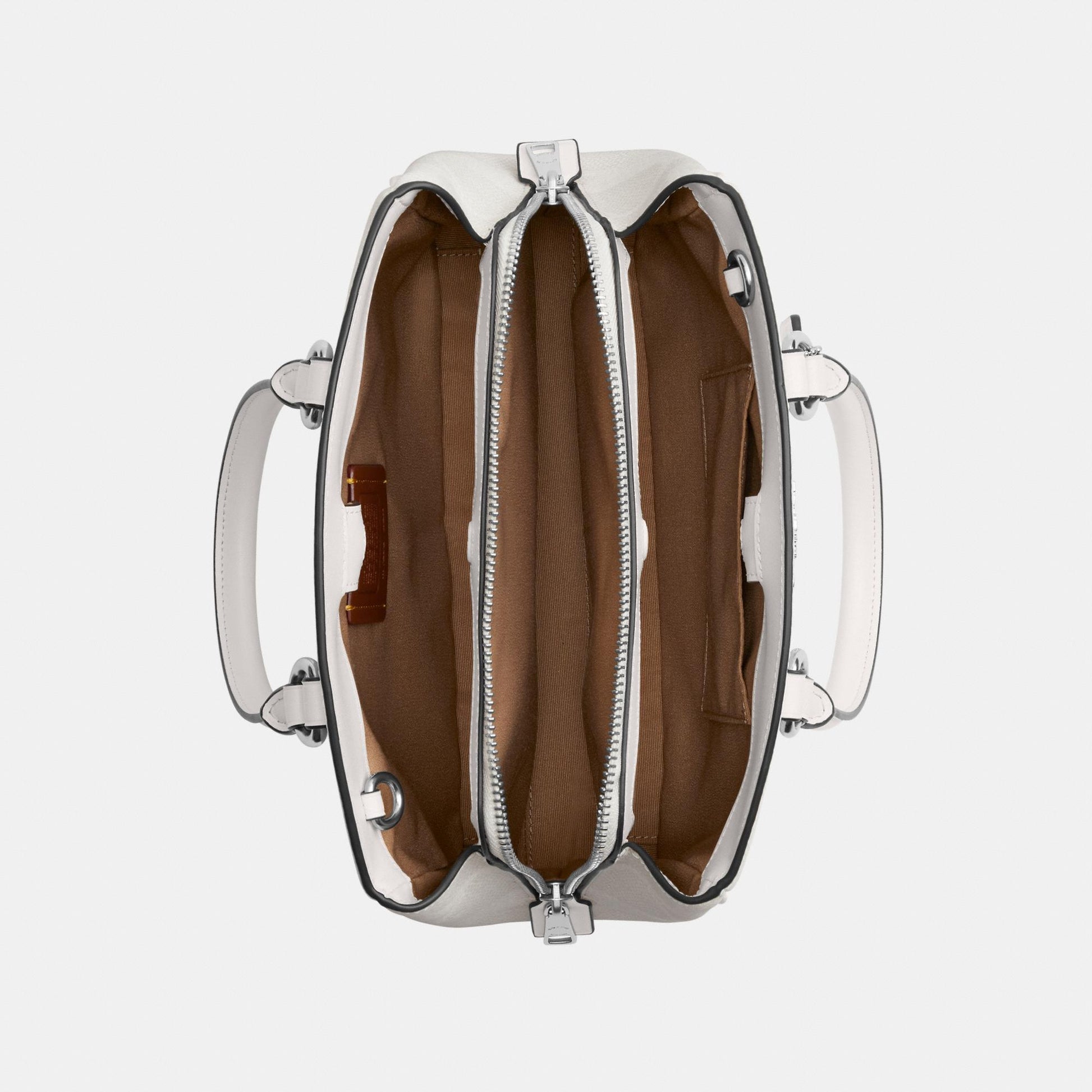 CAL53-Savannah Small Carryall Bag in Signature Canvas-Sv/White/Chalk