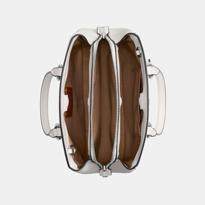 CAL53-Savannah Small Carryall Bag in Signature Canvas-Sv/White/Chalk