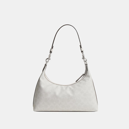 CAM23-Juliet Shoulder Bag In Signature Canvas-Lh/White Chalk